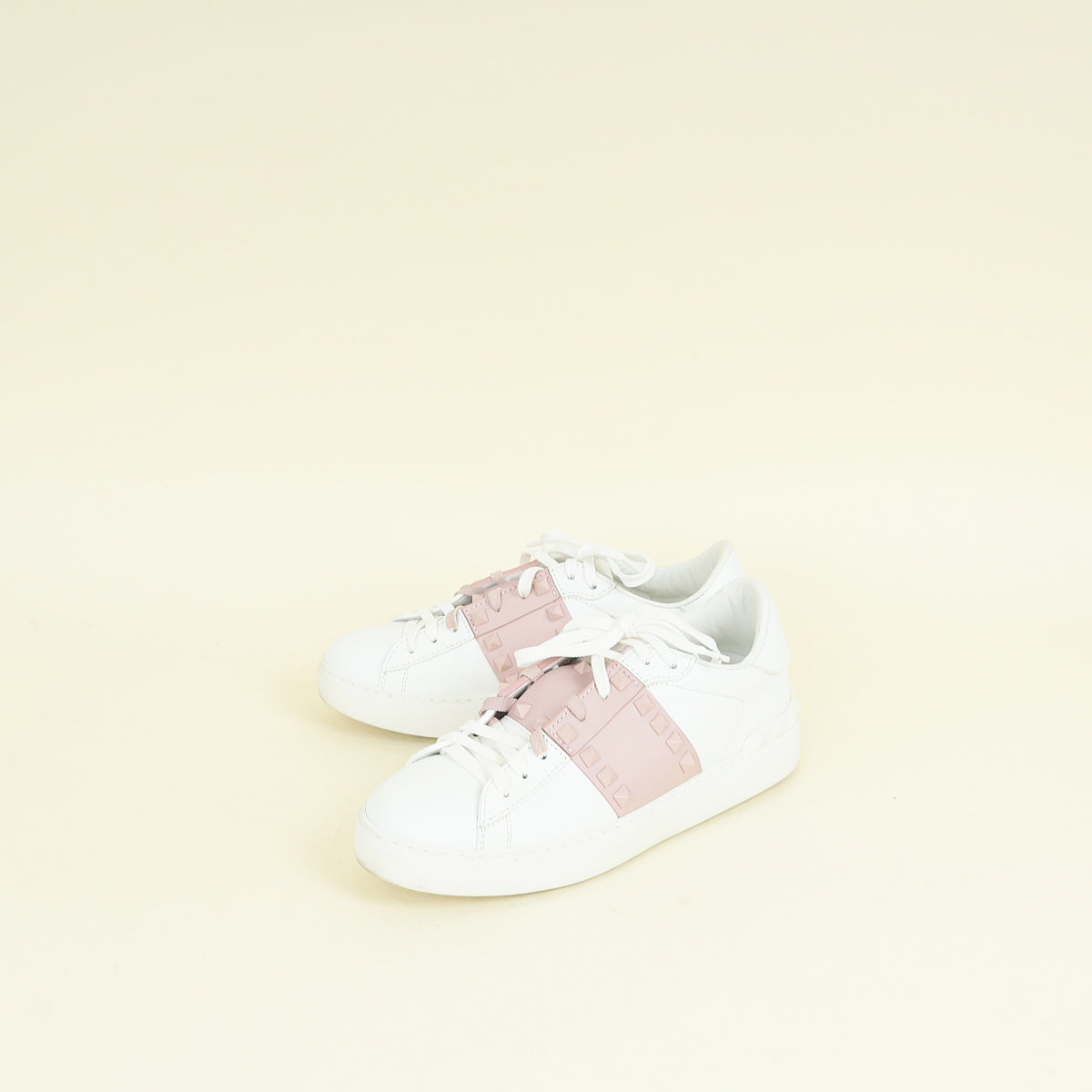 Valentino Bicolor Open Rockstud Sneaker 36.5