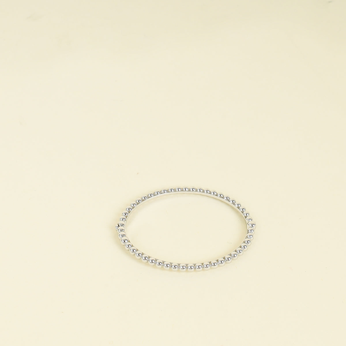 Van Cleef & Arpels 18K White Gold Perlée Pearls Medium Model Bracelet