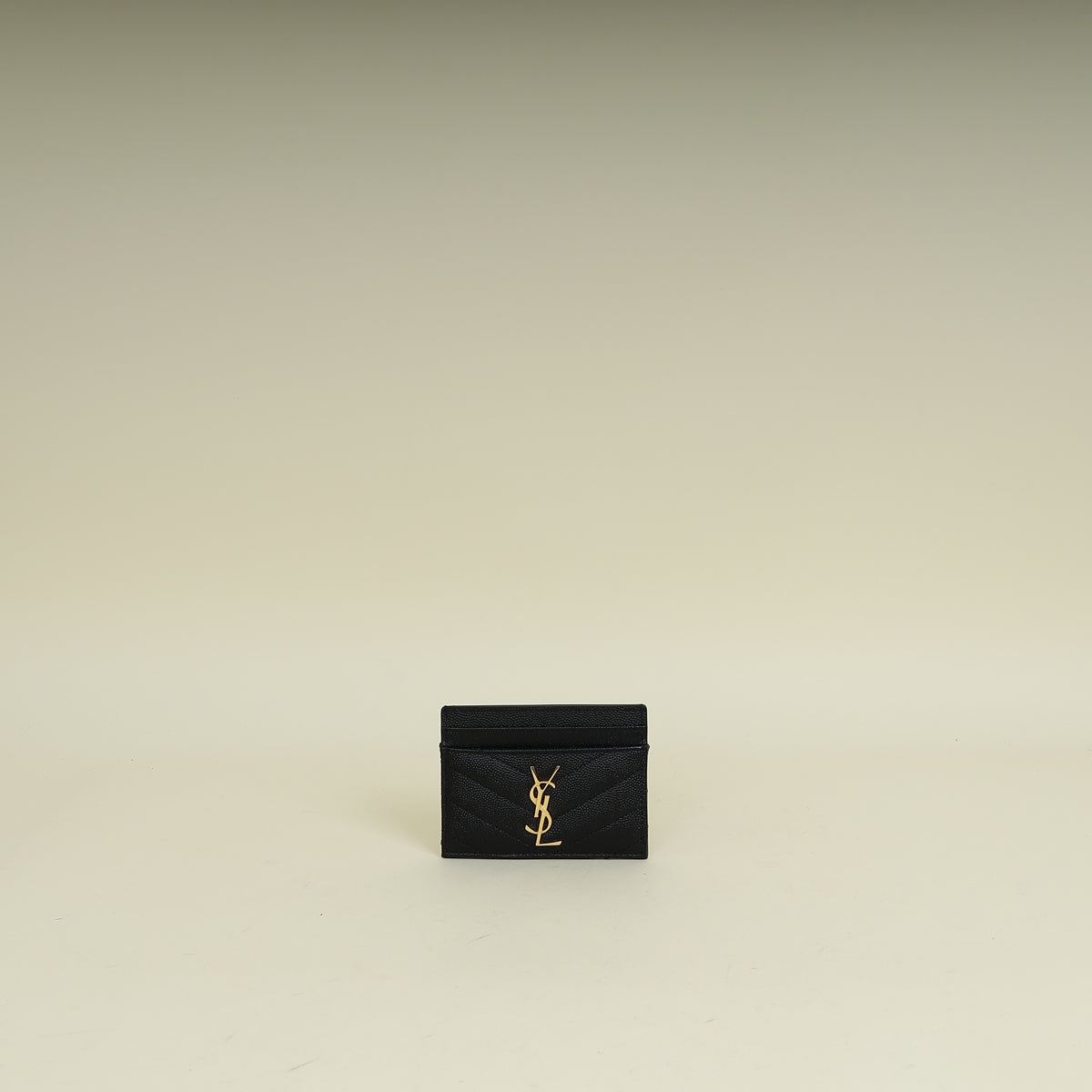 YSL Black Cassandre Matelasse Card Holder