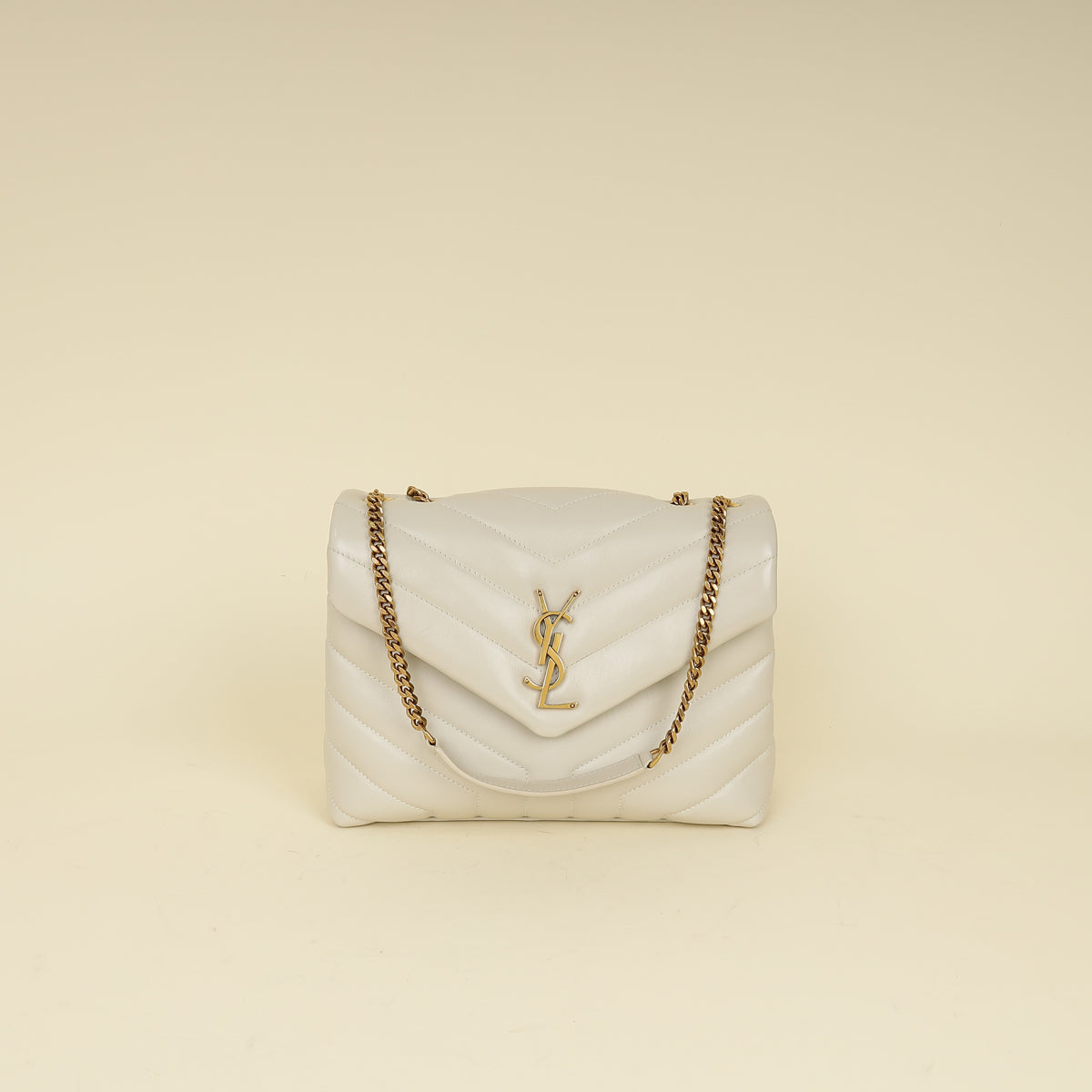 YSL Blanc Vintage Loulou Small Shoulder Bag