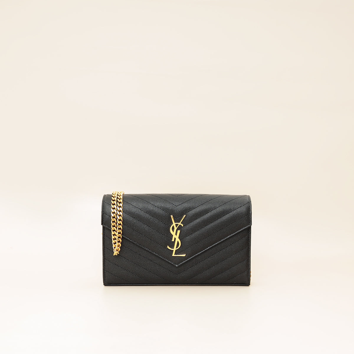 YSL Black Cassandre Envelope Wallet