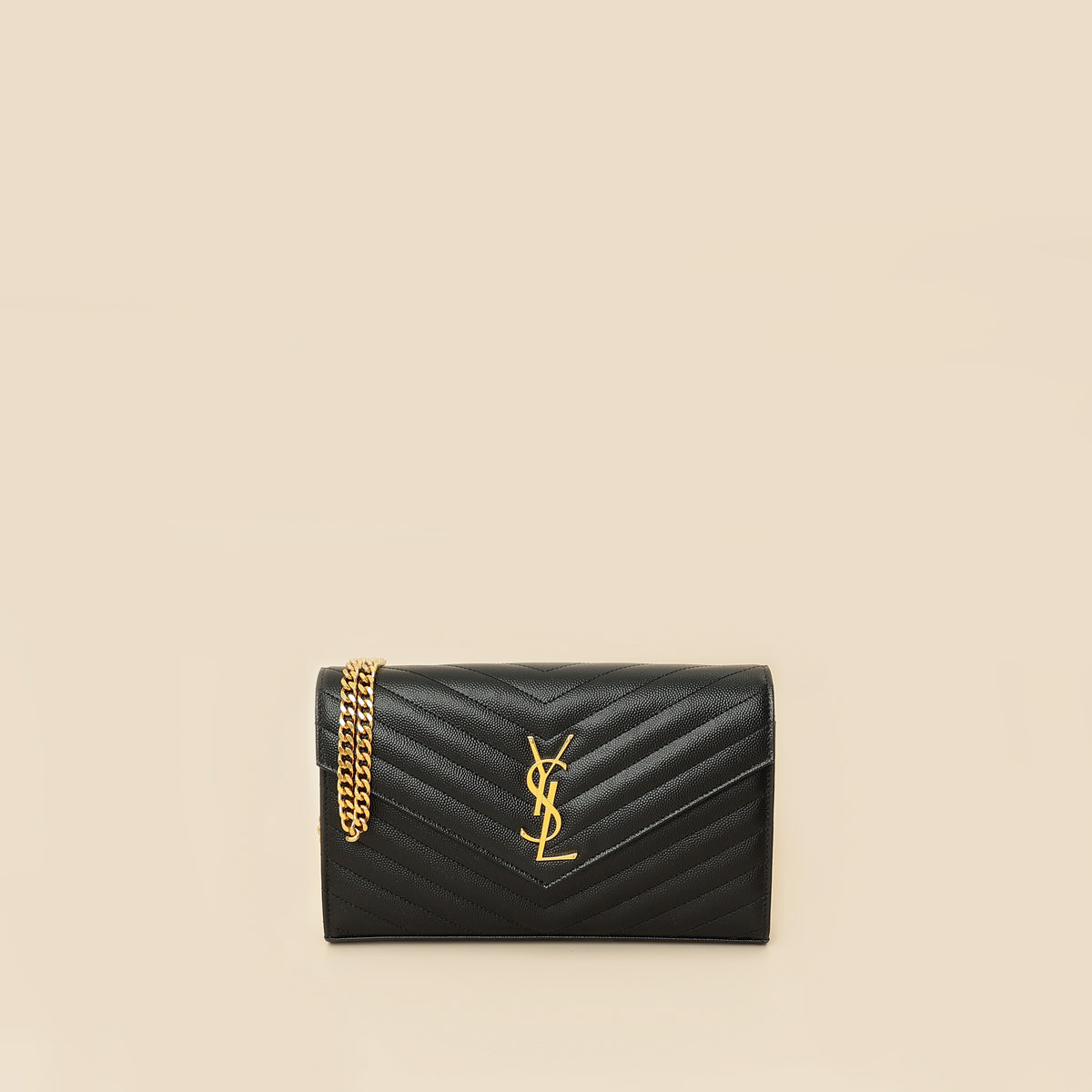 YSL Black Cassandre Chain Wallet