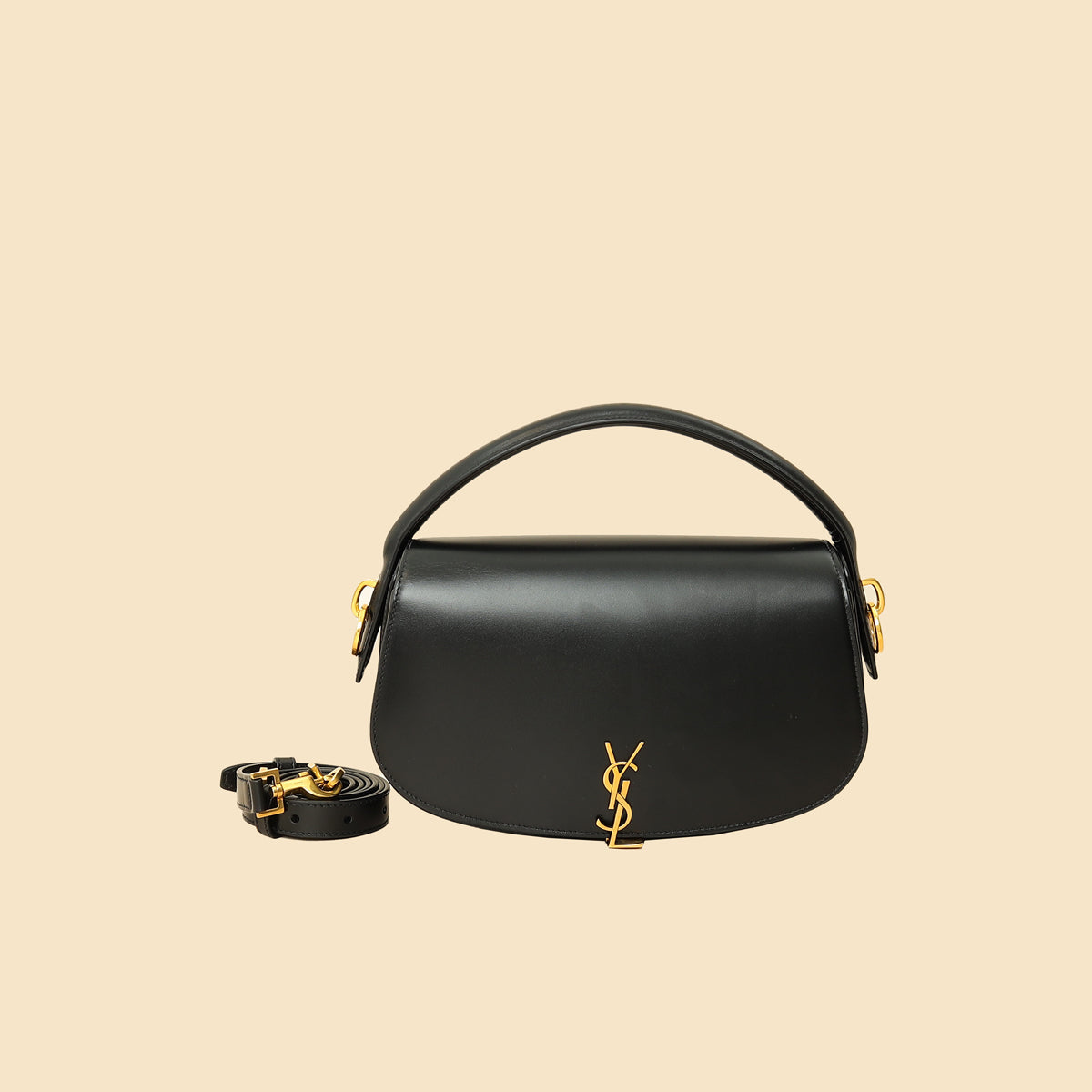 YSL Black Voltaire in Box Shoulder Bag