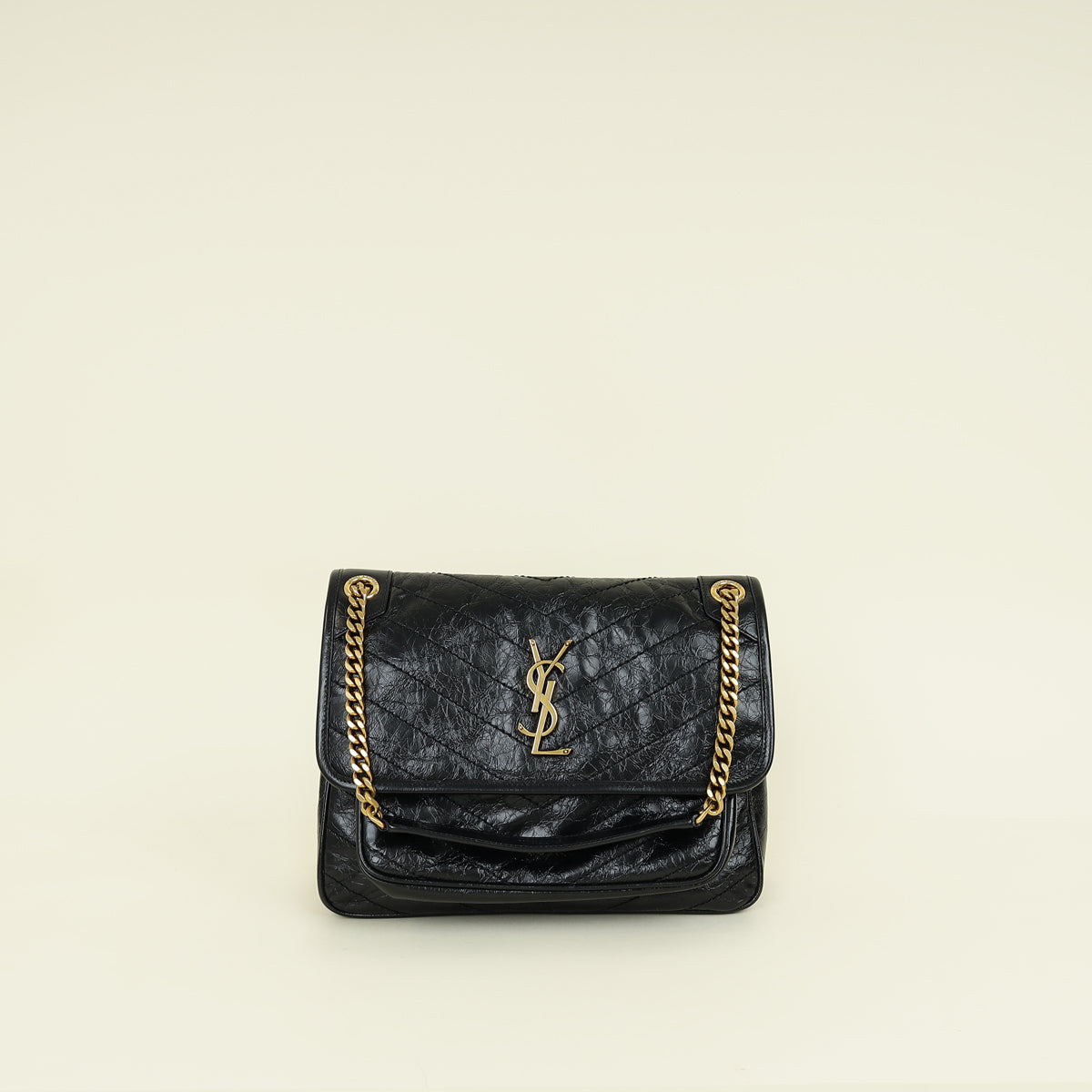YSL Black Niki Vintage Medium Shoulder Bag