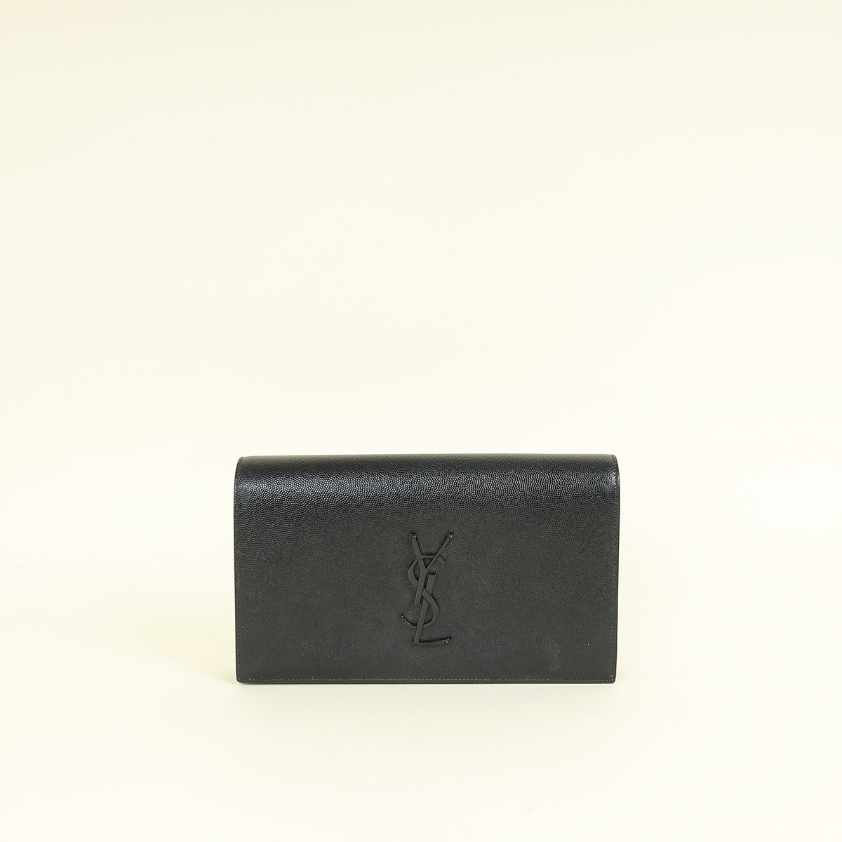 YSL Black Monogram Kate Flap Clutch