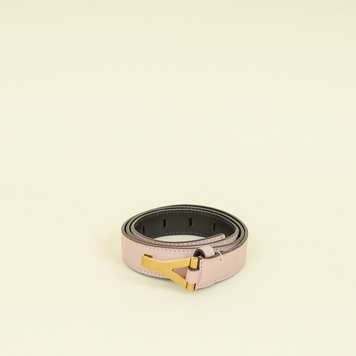 YSL Pink Y Logo Buckle Belt 34