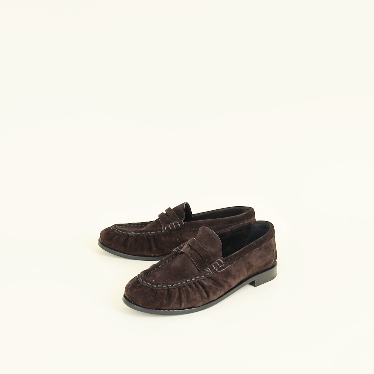 YSL Dark Chocolate Le Loafer Penny Loafer 38