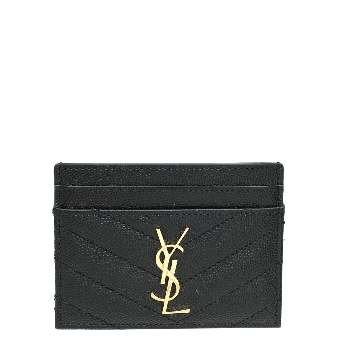 YSL Black Cassandre Matelasse Card Case