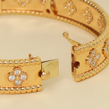Van Cleef & Arpels 18K Rose Gold Diamonds Perlée Clovers Small Model Bracelet