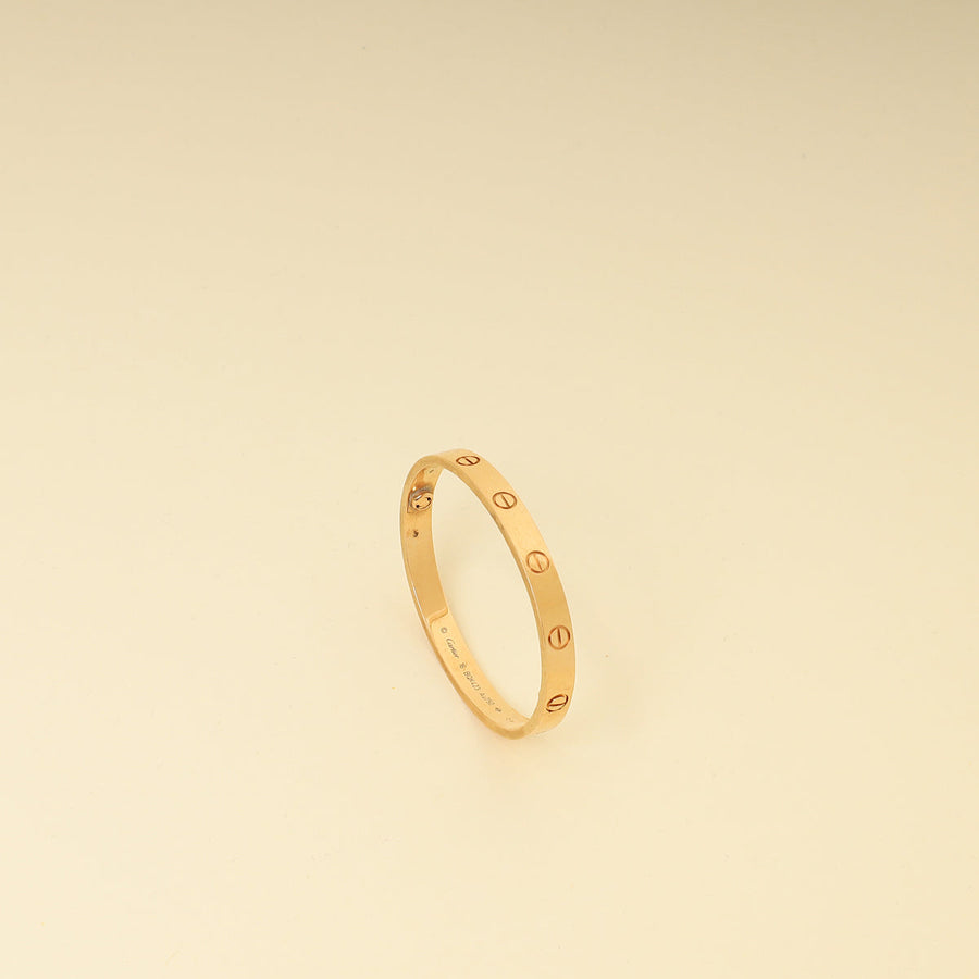 Cartier 18K Rose Gold Classic Model Love 6.1mm Bracelet 16