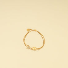 Christian Dior Gold Finish Petit CD Double Bracelet