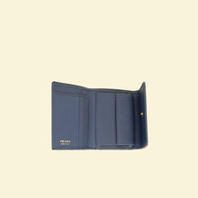 Prada Blue Trifold Small Wallet