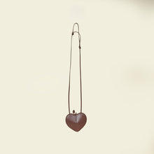 Alaia Dark Brown A Le CŒUR Small Bi Material Bag