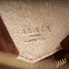 Alaia Dark Brown A Le CŒUR Small Bi Material Bag