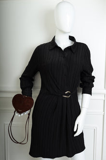 Alaia Dark Brown A Le CŒUR Small Bi Material Bag