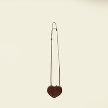 Alaia Dark Brown A Le CŒUR Small Bi Material Bag