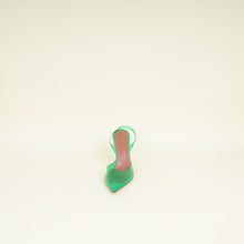 Amina Muaddi Green Holli Glass Slingback 38