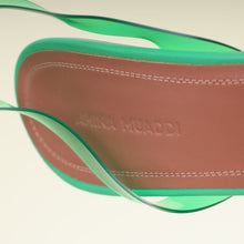Amina Muaddi Green Holli Glass Slingback 38