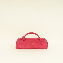 Alaia Framboise Suede Clutch Bag