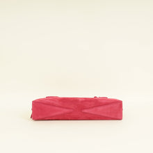 Alaia Framboise Suede Clutch Bag