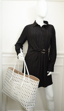 Alaïa White Mina 44 Tote Bag