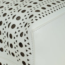 Alaia White Cut-Out Mina 44 Tote Bag