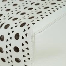 Alaia White Cut-Out Mina 44 Tote Bag