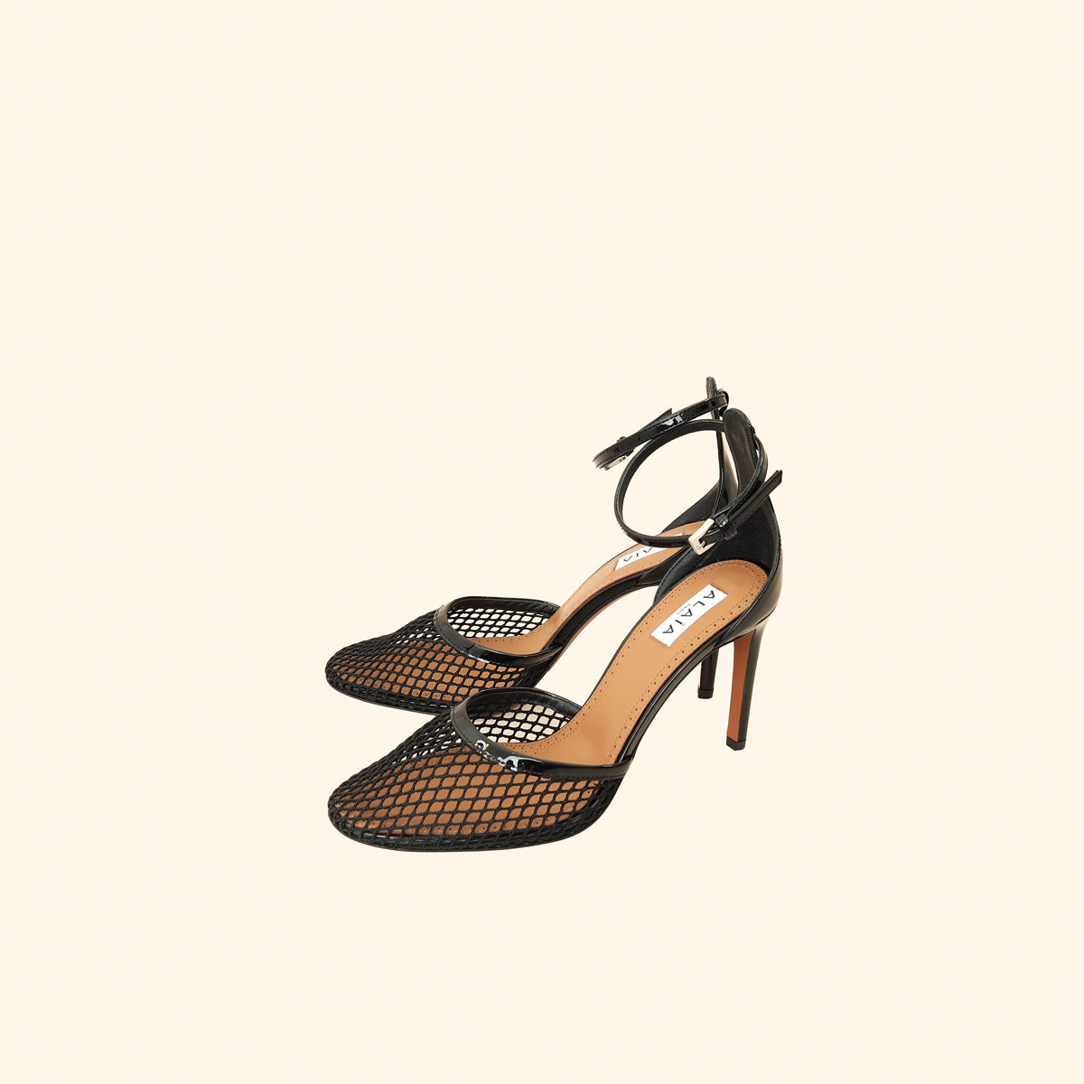 Alaïa Black High Fishnet 90mm Pumps 38