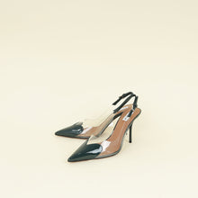 Alaia Dark Green Vert Bouteille Le Cœur Slingback Pumps 38