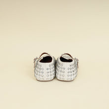 Alaïa White Crystal-embellished Ballet Flats 36.5