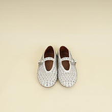 Alaïa White Crystal-embellished Ballet Flats 36.5