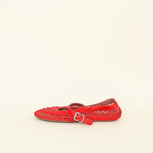 Alaia Red Fishnet Ballerinas 38