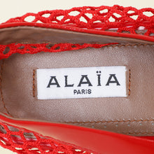 Alaia Red Fishnet Ballerinas 38