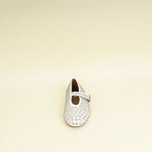 Alaïa White Crystal-Embellished Ballet Flats 36