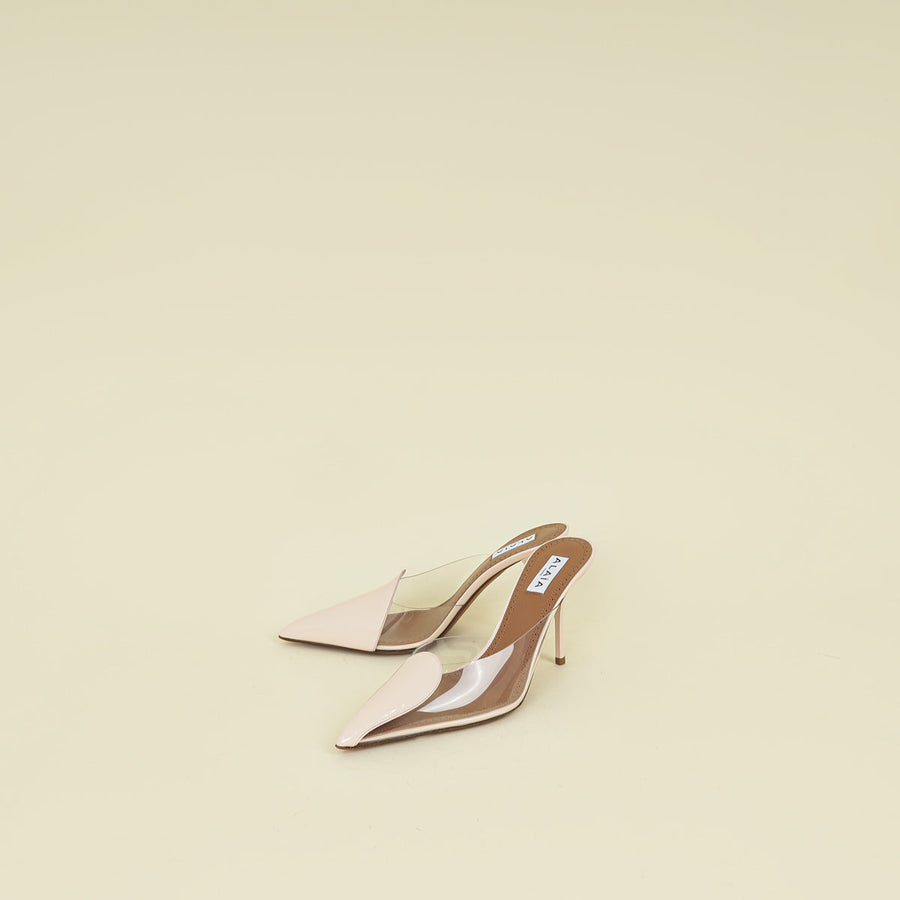 Alaia Bicolor Le Cœur Abstrait 90 Mules 37