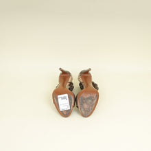 Alaia Brown Bombe Lizard Ankle Cuff Sandals 39