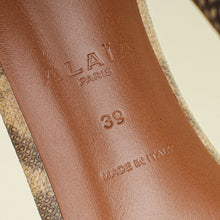 Alaia Brown Bombe Lizard Ankle Cuff Sandals 39