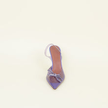 Amina Muaddi Purple Rosie Crystal Slingback Pumps 40.5