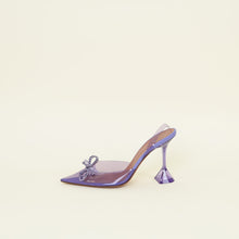 Amina Muaddi Purple Rosie Crystal Slingback Pumps 40.5