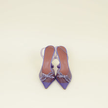 Amina Muaddi Purple Rosie Crystal Slingback Pumps 40.5
