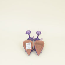 Amina Muaddi Purple Rosie Crystal Slingback Pumps 40.5