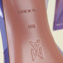 Amina Muaddi Purple Rosie Crystal Slingback Pumps 40.5