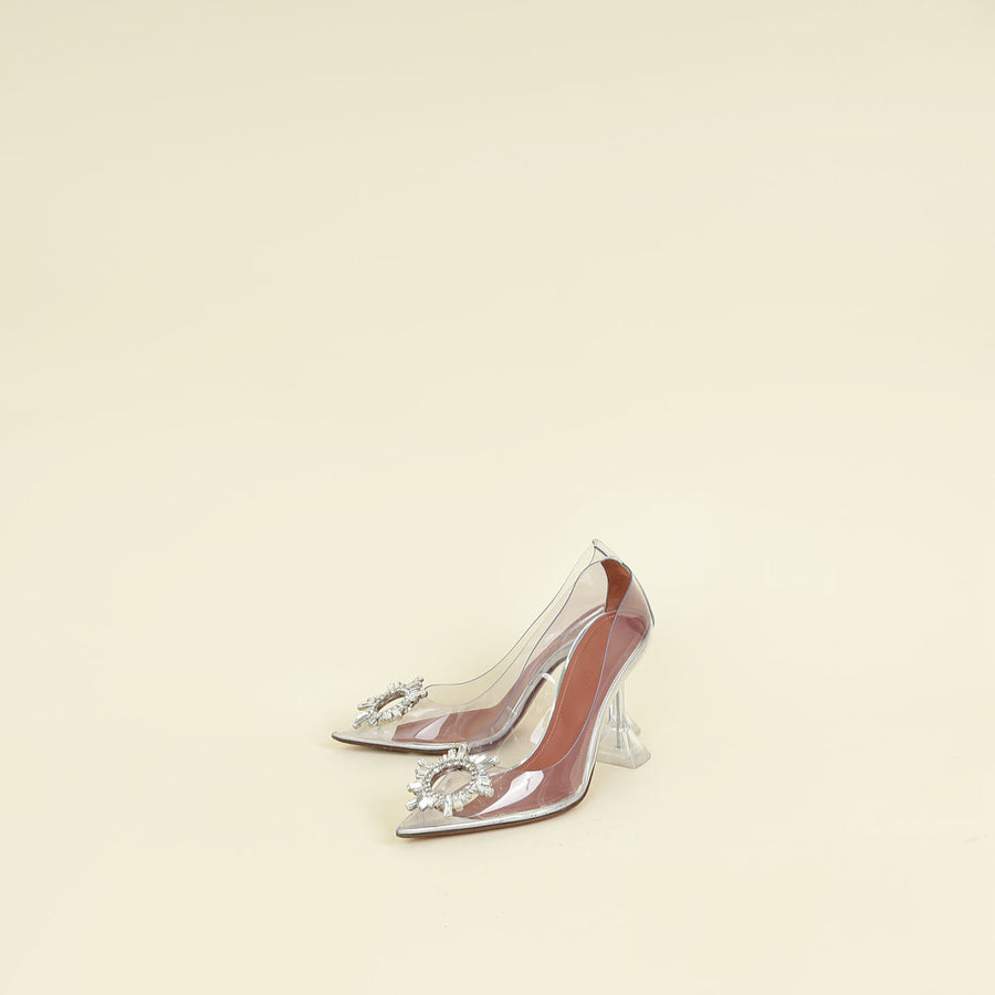 Amina Muaddi Clear Begum PVC Pump 37