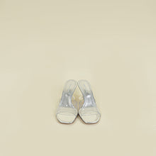 Amina Muaddi Bicolor Lupita Glass 70 Sandals 38