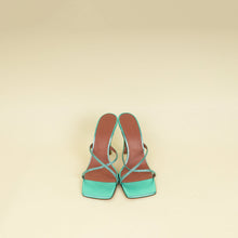 Amina Muaddi Metallic Caribbean Adriana Crystal Mules Sandal 39