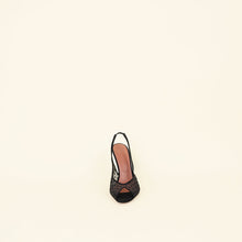 Amina Muaddi Black Kristina 105 Slingback Pumps 39