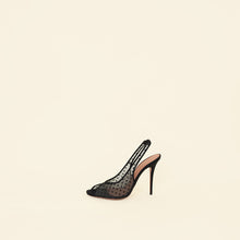 Amina Muaddi Black Kristina 105 Slingback Pumps 39