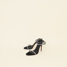 Amina Muaddi Black Barbara 105 Crystal Sandals 39