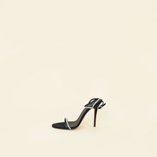 Amina Muaddi Black Barbara 105 Crystal Sandals 39