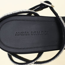 Amina Muaddi Black Barbara 105 Crystal Sandals 39